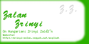 zalan zrinyi business card